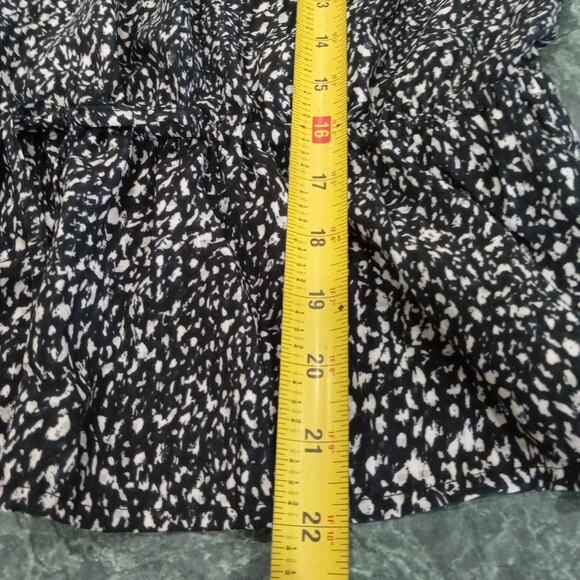 Universal Thread Womens Balloon Long Sleeve Blouse Black Abstract Sz L New Boho - Picture 14 of 15